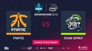 ESL One Birmingham 2018 – Fnatic vs Team Spirit (Game 1, Groupstage)