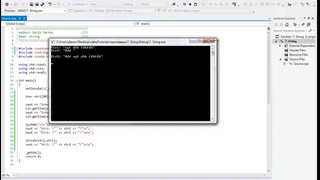 Уроки на языке программирования C++ с Денисом Макаровым #7 Строки и 2 мерные массивы