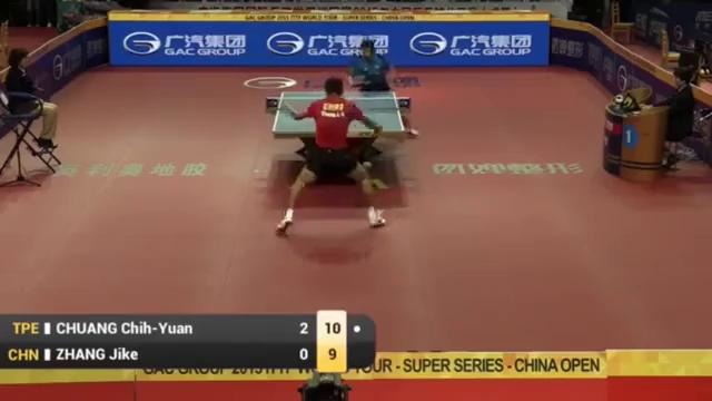 China Open 2015 Highlights- ZHANG Jike vs CHUANG Chih-Yuan (R16)