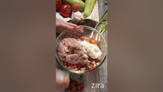 Запеканка с кабачками и курицей