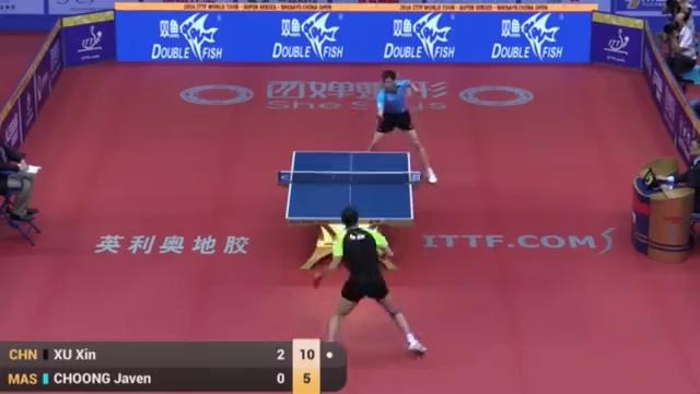 2016 China Open Highlights- Xu Xin vs Choong Javen (R32)