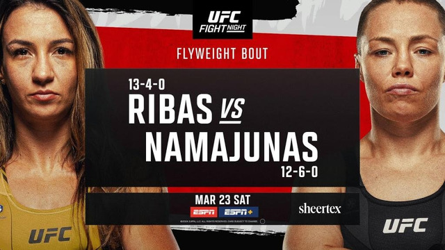 UFC on ESPN 53: Ribas vs. Namajunas (ОСНОВНОЙ КАРД) 24.03.2024 | Аманда Рибас vs Роуз Намаюнас