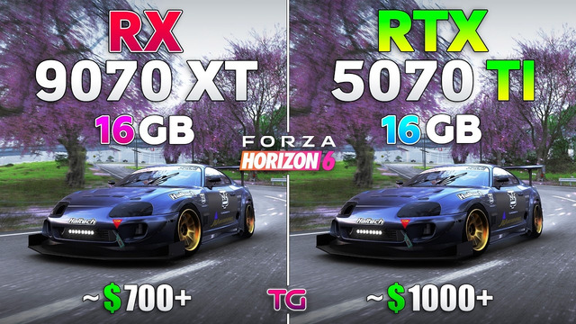Forza Horizon 6: RTX 5070 Ti vs RX 9070 XT | 1080p | 1440p | 4K