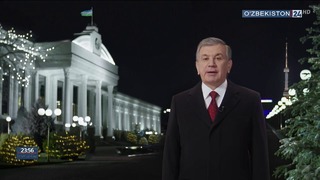 [HD] Новогоднее поздравление Президента Узбекистана с Новым 2019 годом (+ салют)
