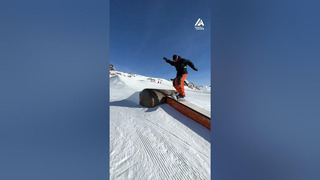 Ace Snowboarder Performs Stunning Tricks on Different Platforms
