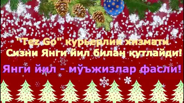 Новогоднее поздравление от курьерской службы Tez Go