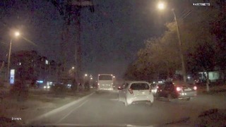 Авария в Ташкенте. Разгоняющийся спарк врезался в жигули