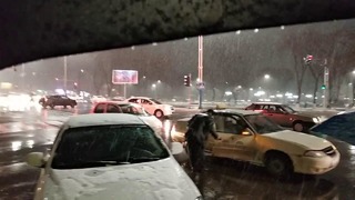 Snowing in Tashkent