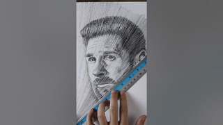 Drawing Messi with a ruler #artdrawing #dpartdrawing #messi