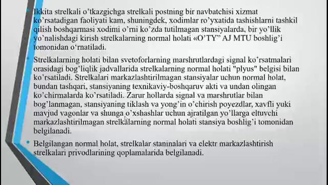 18 ma’ruza. stansiyaning texnikaviy ishini tashkillashtirish