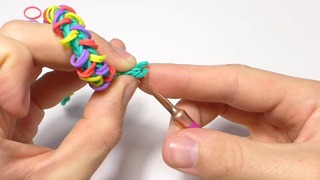 Браслет АДЕЛИНА из резинок Rainbow Loom Bands. Урок 356 – Bracelet Rainbow Loom