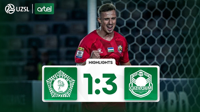 Superliga 22-tur. Xorazm – Qizilqum bahsida kiritilgan gollar va xavfli vaziyatlar (Highlights)