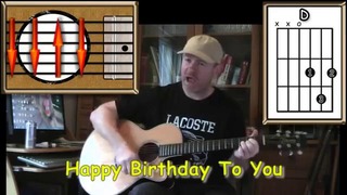 Happy Birthday To You – Acoustic Guitar Lesson – (easy)