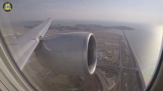 Звук массивного двигателя Боинга 777 на взлёте