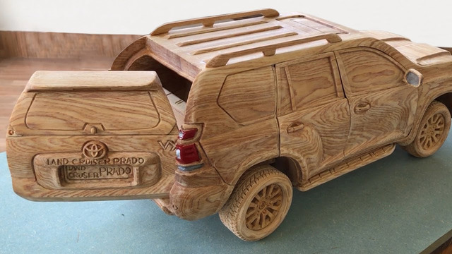 Wood Carving – TOYOTA PRADO Land Cruiser 2020 (New Model) – Woodworking Art