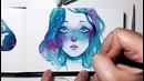 Starred Freckles – Watercolor Gouache Painting Timelapse