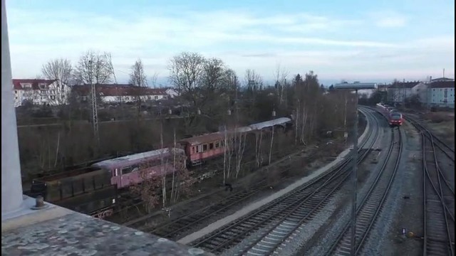 Заброшенные поезда и вагоны и Bayerisches Eisenbahnmuseum Баварский музей поездов