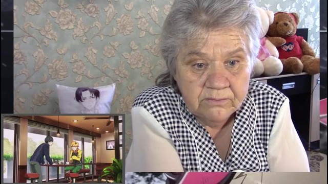 Бабушка смотрит аниме реакция-токийский гуль