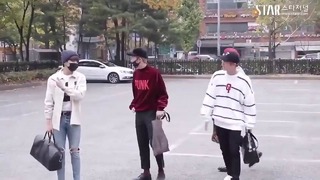 [HD] 161104 BTS (방탄소년단) dance PPAP Song on the way to KBS Music Bank