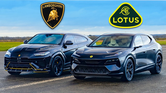 Кто победит в заезде: Lotus Eletre R 900л.с или же Lambo Urus