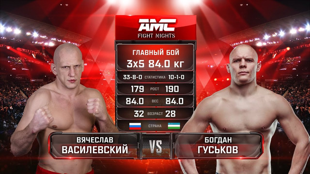 Богдан Гуськов (UZB) vs Вячеслав Василевский (RUS) | AMC Fihgt Nights