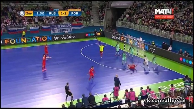 (480) Россия – Португалия | Футзал. ЕВРО-2018 | 1/2 финала | Обзор матча