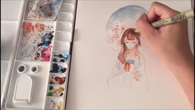 Watercolor】 Speedpainting – YouTube