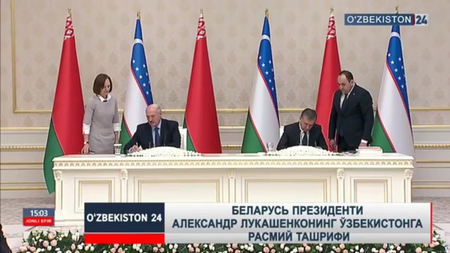 O‘zbekiston va Belarus o‘rtasida ikki tomonlama hujjatlarni imzolash marosimi