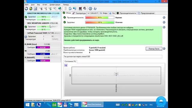 Установка Windows 10 на новый SSD (SATAM2) (UEFI GPT)