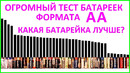Огромный тест батареек формата АА! Самая мощная батарейка 2020! Huge test of AA battaries R6 LR6