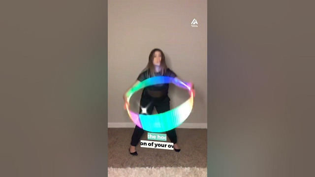 Girl Shows Cool Dance Moves With Hula Hoop