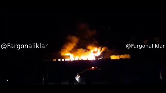 В Маргилане сгорел крупнейший продуктовый базар