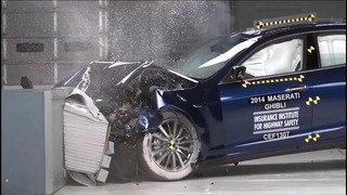 2014 Maserati Ghibli moderate overlap IIHS crash test