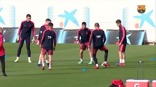 Last training session before the match against Leganés