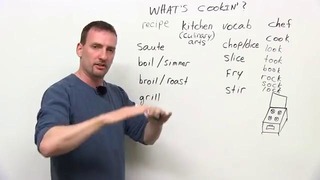 Cooking Vocabulary in English – chop, grill, saute, boil, slice