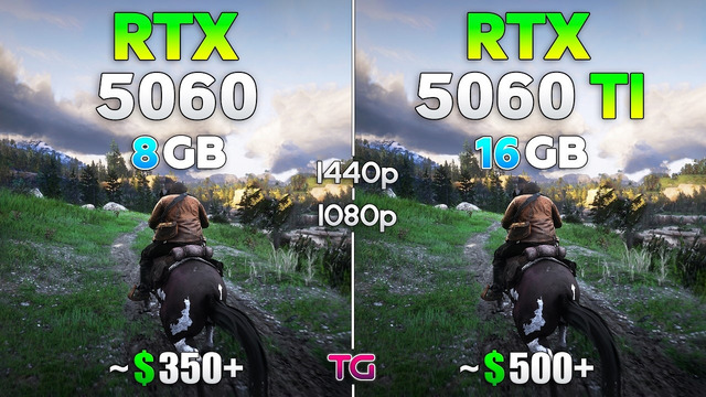 RTX 5060 vs RTX 5060 Ti – Test in 10 Games | 1080p | 1440p