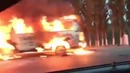 Янгийўл — Тошкент” йўлида микроавтобус ёниб кетди