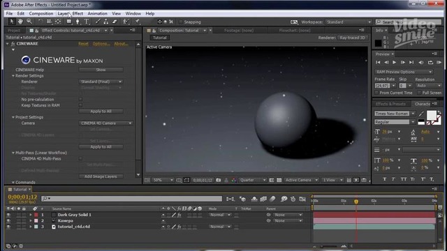 AELes – Работа с проектами Cinema 4D в After Effects при помощи плагина CINEWARE