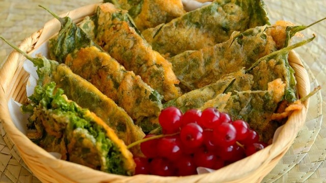 Pan-fried Perilla Leaves with Beef Fillings (Kkaenip-jeon: 깻잎전)