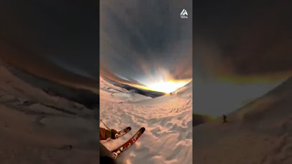POV of a perfect end, to a perfect day skiing on the mountain ️ #shorts