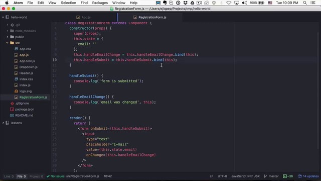 React – #5 – как работать с формами