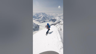 Duo Goes Snowboarding on Alaskan Mountain Cliff