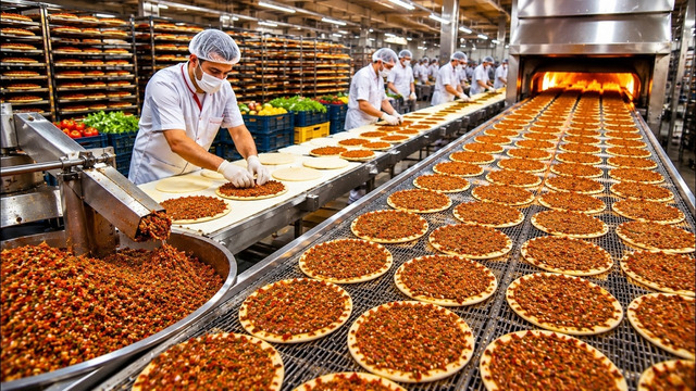 Turkish Lahmacun Factory – Super Thin & Crispy with Amazing Taste | Turkish Street Food