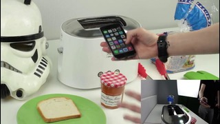 Краш тест, iPhone 6 против Тостера. Crash test, iPhone 6 vs Toaster