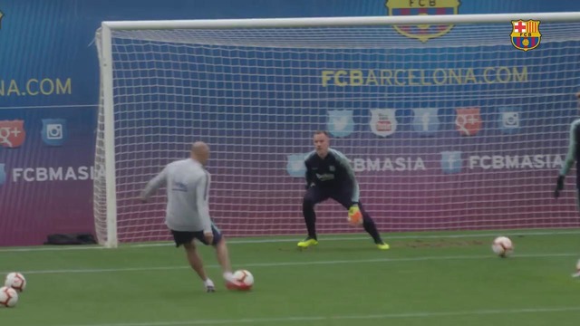 Last training session before the match against Alavés