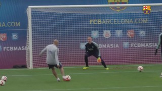Last training session before the match against Alavés