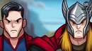 Goku and Luffy vs. Superman and Thor [CARHOO