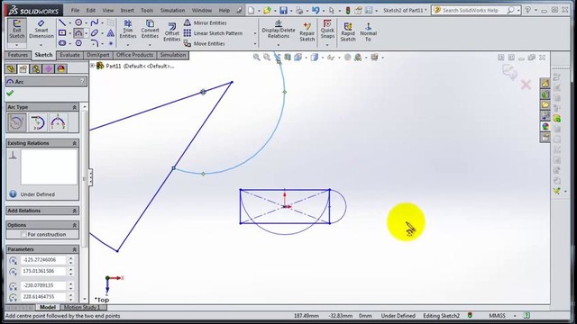 8SolidWorks 2014 Tutorial 8 – Arcs and Polygons Types and using