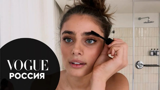 Тейлор Хилл показывает, как уложить брови тушью для ресниц | Vogue Россия