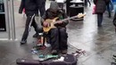 Fantastic bass guitar busker on Northumberland Street, Newcastle upon Tyne